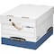 Bankers Box File Box, Corrugated Fiberboard, 12 in W, 15 in D, 10 in H, Lift-Off Locking Lid Closure 0063601 - alternate 2