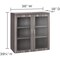 Mayline Glass Display Cabinet, Aberdeen, Gray Stl AGDCLGS - alternate 3