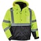 Ergodyne 3-in-1 Bomber Jacket, 300D Oxford Polyester, Class 3 Type R, Hi-Viz Lime, S 8381 - alternate 2