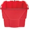 Rubbermaid Commercial 4 1/2 gal Oval Dirty Water Bucket, 14 in H, 10 in Dia, Red, Plastic 2064907 - alternate 2