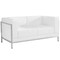 Flash Furniture Loveseat, 28-3/4" x 27-1/4", Upholstery Color: White ZB-IMAG-LS-WH-GG - alternate 7
