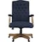 Boss Executive Navy Linen Chair With Driftwood Finish Frame B905DW-NV - alternate 6