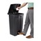 Safco 23 gal. Plastic Rectangular Trash Can, Black 9923BL - alternate 7