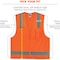 Ergodyne Orange Type R Class 2 Economy Surveyors, Polyester Mesh, Polyester, Zipper Closure, Orange 8249Z - alternate 6