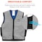 Ergodyne Evaporative Cooling Vest, Nylon, Evaporative, Up to 4 hr Max Cooling Time, Zipper Closure, Gray 6665 - alternate 5