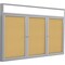 Ghent Enclosed Bulletin Board 48"x96", 3 Door PAK10 - alternate 2