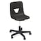 Lorell Polypropylene Task Chair, 18-1/4" to 22.63", No Arms, Black LLR99913 - alternate 2