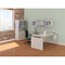 Mayline Left Curved Desk Return Medina Desk Return/Pedestal, Left, Sea Salt, 24" D X 29-1/2" H, 63" W X MNRTPLTSS - alternate 2
