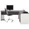 Bestar L Shaped Desk L-Shape Workstation, 82.9" D X 30.4" H, 71.1" W X Melamine, Slate/Sandstone 93862-59 - alternate 8