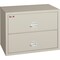 Fireking 31-15/16" W 2 Drawer Fire-Resistant Lateral File Cabinet, Parchment, Letter/Legal 2-3822-CPA - alternate 2