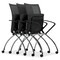 Mayline Training Chair Integrated Arms, 18-1/2" Height, Mesh, Black TSH1BB - alternate 2