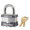 Master Lock Padlock, Keyed Different, Standard Shackle, Rectangular Steel Body, Steel Shackle, 3/4 in W 1DCOM - alternate 5