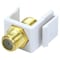 Monoprice Keystone Jack, Modular F Type White 9321 - alternate 2