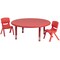 Flash Furniture Round Activity Table, 45 W, 45 L, 23.75 H, Plastic, Steel, Red YU-YCX-0053-2-ROUND-TBL-RED-R-GG - alternate 3