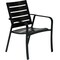 Hanover Cortino All-Weather Commercial-Grade Aluminum Slatted Dining Chair CORTDNCHR-1GM - alternate 3