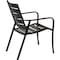 Hanover Cortino All-Weather Commercial-Grade Aluminum Slatted Dining Chair CORTDNCHR-1GM - alternate 5