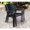 Hanover Cortino All-Weather Commercial-Grade Aluminum Slatted Dining Chair CORTDNCHR-1GM - alternate 2