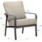 Hanover Cortino Aluminum Club Chair with Plush Sunbrella Cushions CORTSDCHR-1GMASH - alternate 5