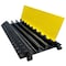 Electriduct Cable Protector, 3 in H, 35-3/4 in L, 19-1/2 in W, 3 Channel, Rubber, Black, Yellow CP-RPS-CR600 - alternate 1