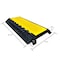 Electriduct Cable Protector, 3 in H, 35-3/4 in L, 19-1/2 in W, 3 Channel, Rubber, Black, Yellow CP-RPS-CR600 - alternate 2