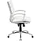 Boss Executive CaressoftPlus Chair with Metal Chrome Finish, Mid Back B9476-WT - alternate 2