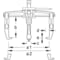 Gedore Universal Puller, 3-Arm Pattern, 450 x 200 1.07/4 - alternate 2