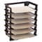 Rubbermaid Commercial File Holder, Black, Plastic, 9 in W, 15 15/64 in L, 2 3/4 in H, 9.1" D, 6 Number of Compartments 86028 - alternate 2
