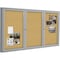 Ghent Enclosed Cork Bulletin Board 36x72", 3 Door PA33672K - alternate 2