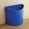 Safco Half-Round Recycling Receptacle, Black/Blue, Plastic, 13" Dia 9927BB - alternate 3