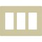 Lutron Designer Wall Plates, Number of Gangs: 3 Gloss Finish, Ivory CW-3-IV - alternate 2