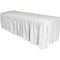 Genuine Joe Nonwoven Table Skirts, Polyester, White GJO11915 - alternate 2