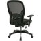 Office Star Managerial Chair Managers Chair, Adjustable Arms, 19-1/4" TO 23-1/4" Height, Leather, Black 2400E - alternate 3
