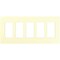 Lutron Designer Wall Plates, Number of Gangs: 5 Thermoset, Gloss Finish, Almond CW-5-AL - alternate 2