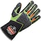 Proflex By Ergodyne Hi-Vis Mechanics Impact Gloves, AX Suede Palm, M, Lime/Black/Orange 925F(X) - alternate 2