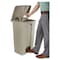 Safco 23 gal. Plastic Rectangular Trash Can, Beige 9923TN - alternate 7