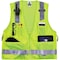 Ergodyne Lime Type R Class 2 Surveyors Vest, S/M, Mesh, Poly, Zipper Closure, 4 Outside Pockets, Lime, Size M 8250Z - alternate 5