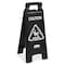 Rubbermaid Commercial Multi-Lingual Caution Sign, 26 in H, 11 in W, HDPE, Rectangle, English, French, Spanish, 1867505 1867505 - alternate 2