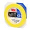 3M Vinyl Tape 471, Yellow, 1/2"x36, PK72 471 - alternate 3
