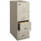 Fireking 15-1/4" W 4 Drawer Fire-Resistant Vertical File Cabinet, Parchment, Legal 4-2157-2PA - alternate 2