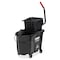 Rubbermaid Commercial 8 3/4 gal WaveBrake Side Press Mop Bucket and Wringer, Black, Polypropylene 1863896 - alternate 3
