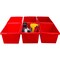 Storex Storage Bin, Red, 6 PK 61483U06C - alternate 4