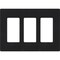 Lutron Designer Wall Plates, Number of Gangs: 3 Gloss Finish, Black CW-3-BL - alternate 2