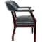 Boss Ivy League Executive Chair, Wood Back, 24 in W 26" L 31" H, Fixed, Vinyl Seat B9540-BE - alternate 3