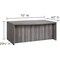 Mayline Bow Front Desk 42" D X 29-1/2" H, 72" W X MDF (Medium Density Fiberboard) - Platform, Gray Steel ABD7242LGS - alternate 2