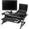 3M Rectangle Sit and Stand Desk, 35.4" W, 23.2" L, 6.2" to 20" H, Black SD60B - alternate 3