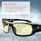 Ergodyne ODIN, Safety Glasses, Uncoated, Yellow Lens, Black Frame, Full-Frame ODIN - alternate 2