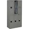 Tennsco Wardrobe Locker, 36 in W, 18 in D, 72 in H, (2) Tier, (3) Wide, Medium Gray DTS-121836-CMG - alternate 2