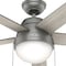 Hunter Decorative Ceiling Fan, 46 in Blade Dia, 5 Blades, 3 Speeds, 120V AC, Matte Silver 59267 - alternate 6