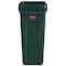 Rubbermaid Commercial Slim Jim 16 gal Rectangular Slim-Profile Plastic Can, Green, None, Plastic, 11 in 1955960 - alternate 2