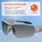 Ergodyne DAGR-PZ, Safety Glasses, Uncoated, Smoke Lens, Matte Gray Frame, Half-Frame, Polarized DAGR-PZ - alternate 3